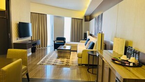 Classic Apartment, 1 Queen Bed, Smoking, City View | Living area - Hyatt Creek Residences 1 Bedroom (Dubai)