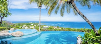 Enchanting 6 Bedroom Villa with Incredible Views- Fully Staffed -Walk to Beach