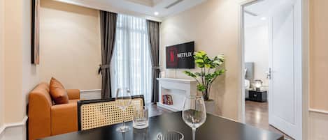 Luxury-Apartment, 1 Schlafzimmer | Wohnbereich