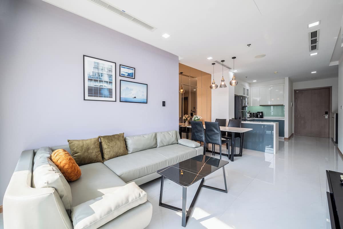 Comfort Apartment, 2 Bedrooms, City View | Living area | LCD TV