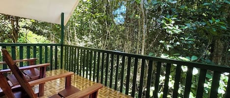 Deluxe Chalet, Balcony, Mountainside | Terrace/patio