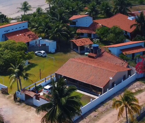 Suede house on the sea