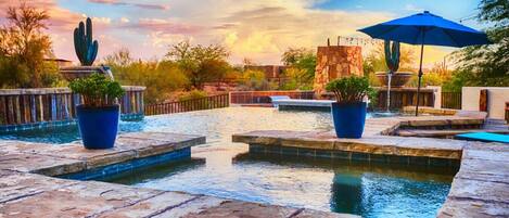 Outdoor pool, a heated pool