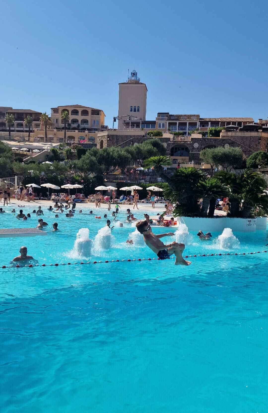 Piscine extérieure, piscine chauffée