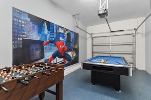 Games room - Luxury 6BR Escape – Pool, Water Slides & Lazy River Near Disney! (Four Corners)