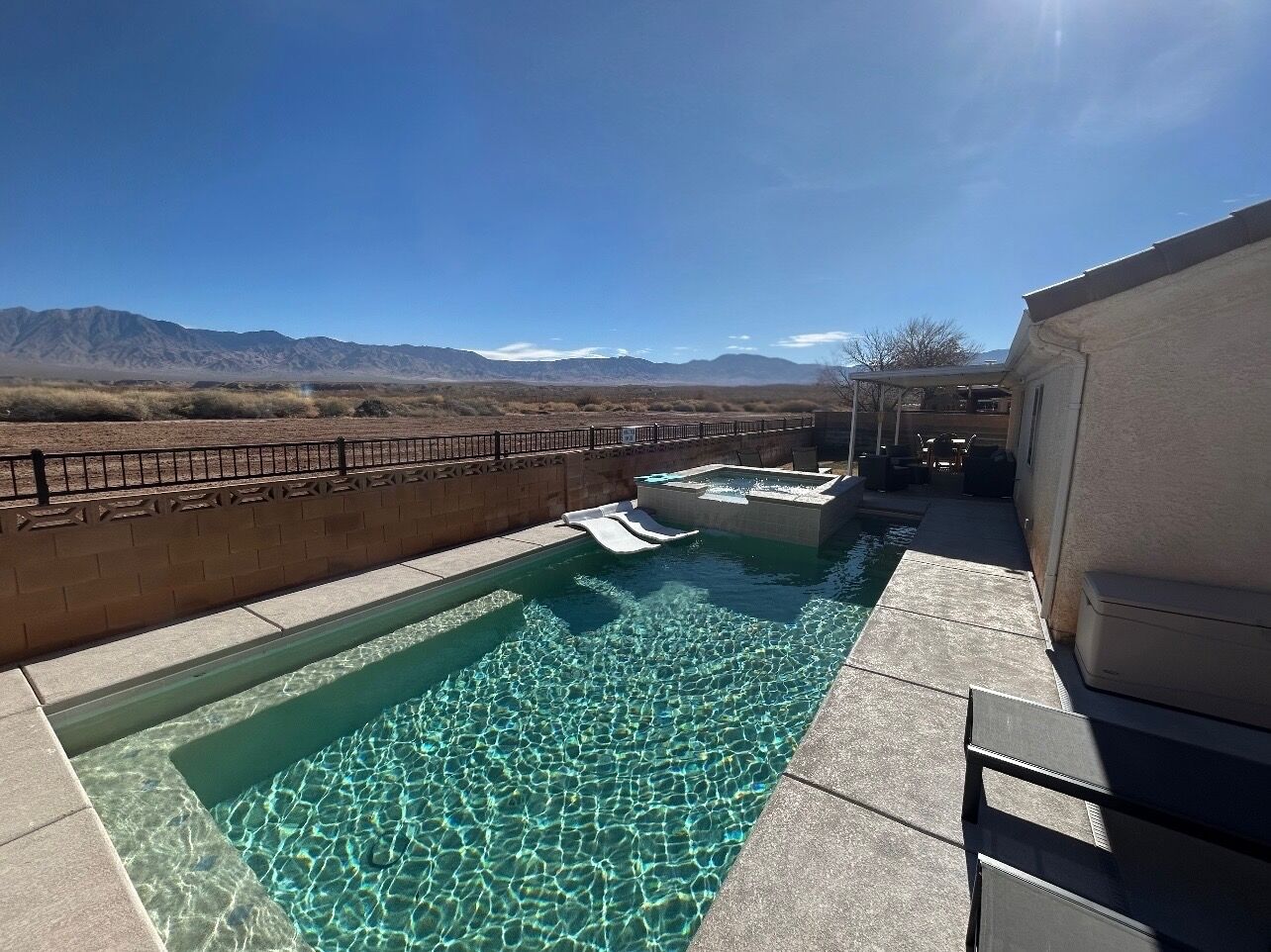 A heated pool