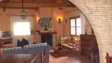 TV, fireplace, DVD player