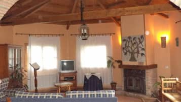 TV, fireplace, DVD player