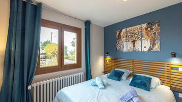 2 chambres, fer et planche Ă repasser, Wi-Fi gratuit, draps fournis