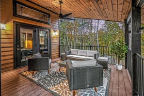 Terrace/patio - ✨New Listing✨ Wooded Hideaway: Hot Tub - WiFi - Free Attraction Tickets (Sevierville)