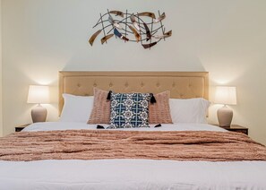 5 bedrooms, desk, iron/ironing board, travel cot