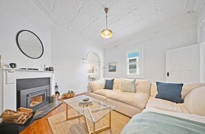 TV, fireplace, offices