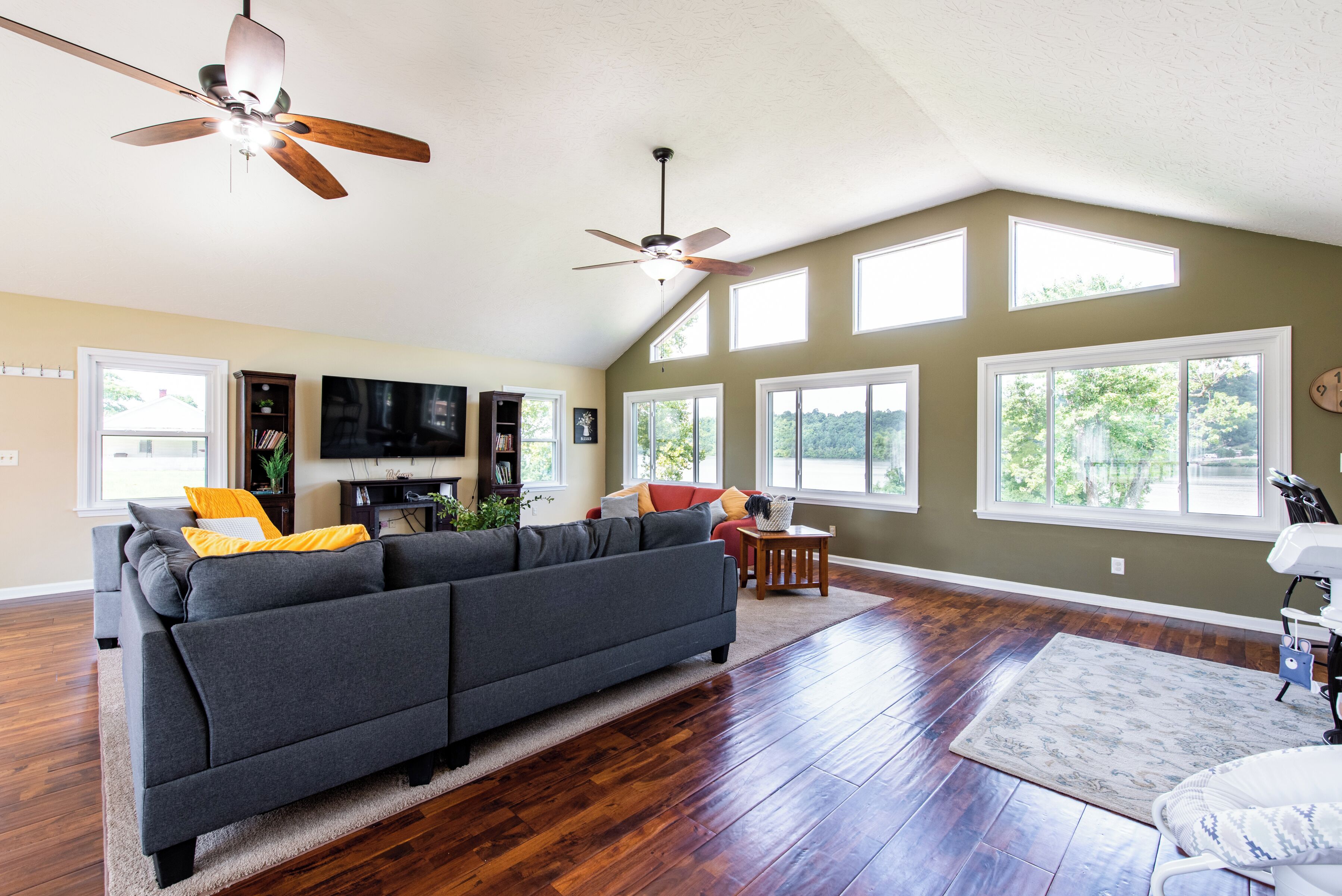 Smart TV, video games, foosball, books