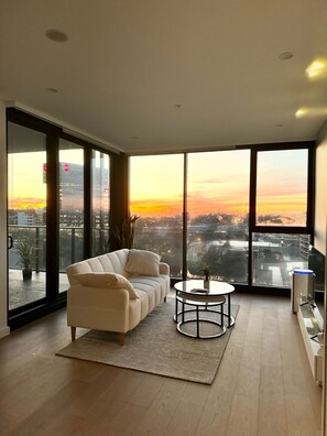 Smart TV, fireplace