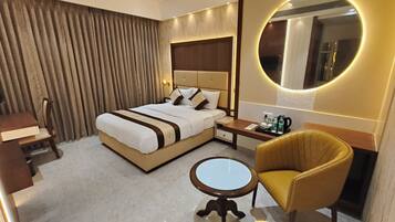 Deluxe Double Room | Premium bedding, down comforters, memory foam beds, desk