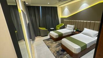 Double or Twin Room, Balcony, City View | Premium bedding, memory foam beds, minibar, in-room safe