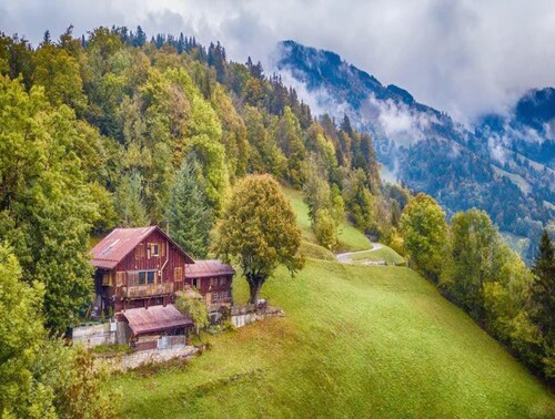 Chalet in Rossiniere Near Glacier & Lake