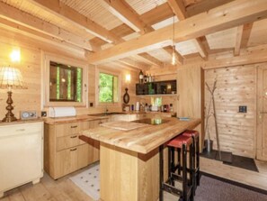 Apartment | Private kitchen - Chalet in Rossiniere Near Glacier & Lake (Rossiniere)