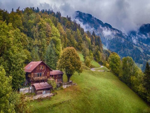 Chalet in Rossiniere Near Glacier & Lake