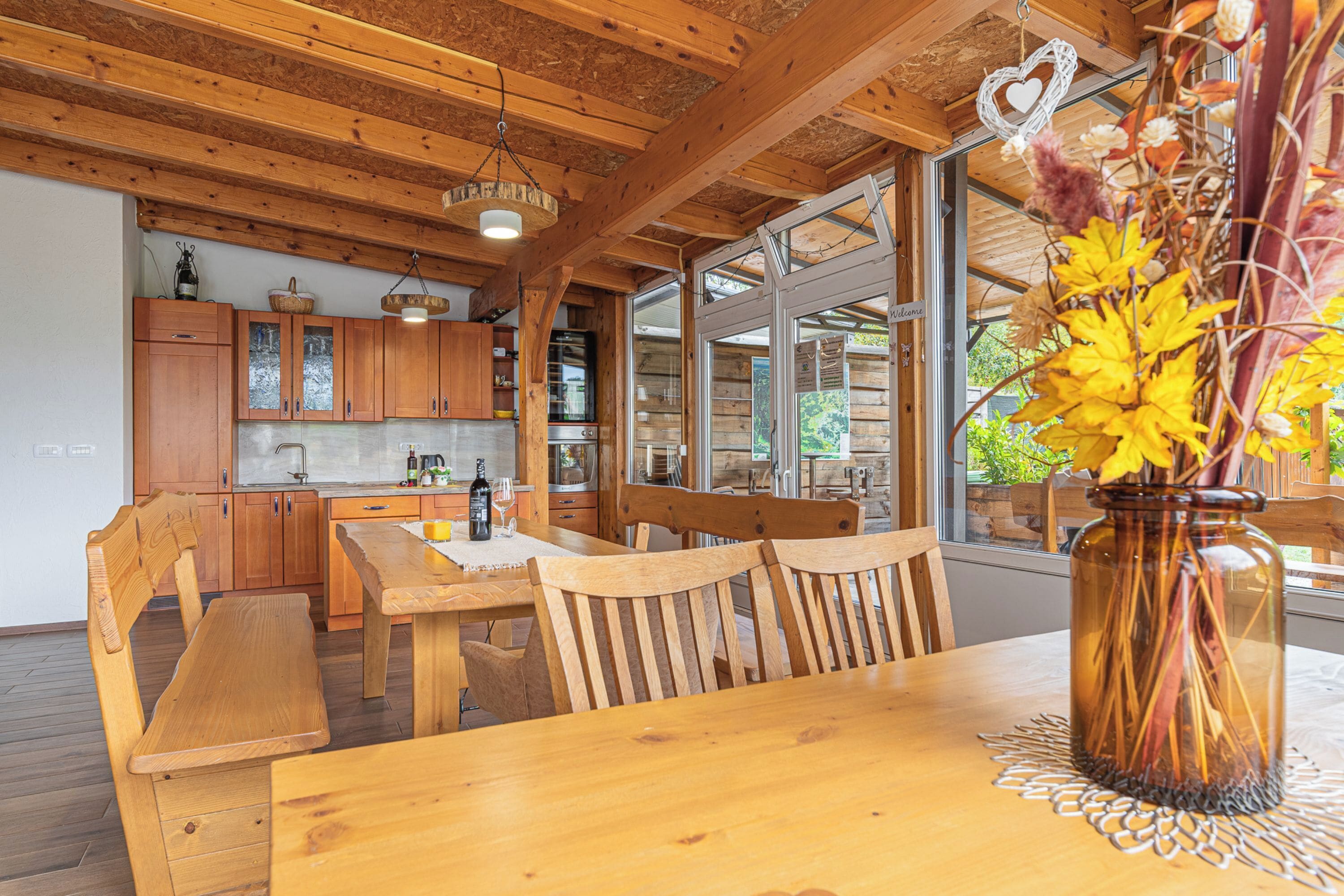 Familienapartment, Mehrere Schlafzimmer (Natura Kolpa Family Apartment) | Speisen im Freien