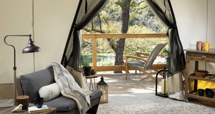 Luxury Riverfront Glamping for Families, Dogs & Starry Nights