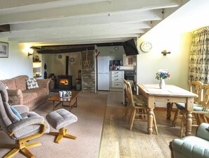 Télévision, cheminée, lecteur de DVD