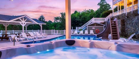 A heated pool