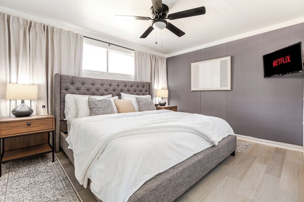 2 chambres, bureau, fer et planche à repasser, Wi-Fi gratuit