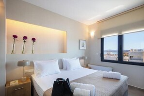 2 bedrooms, iron/ironing board, free WiFi, bed sheets - Sea & Mountain Views, Private Rooftop by Chania Beach (Chania)