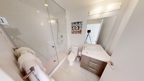 Hair dryer, towels