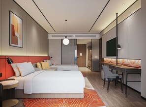 Chambre, 2 lits une place