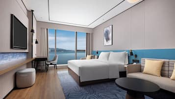 Premium bedding, down comforters, pillowtop beds, minibar