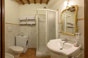 Hair dryer, towels