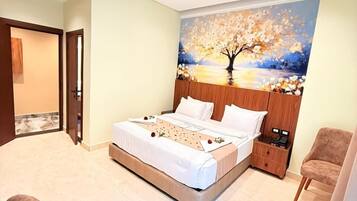 Habitació doble Deluxe | Roba de llit hipoal·lergògena i matalassos d'escuma viscoelàstica