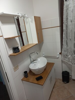 Haartrockner, Bidet, Handtücher, Seife