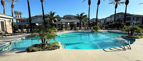 Outdoor pool, a heated pool