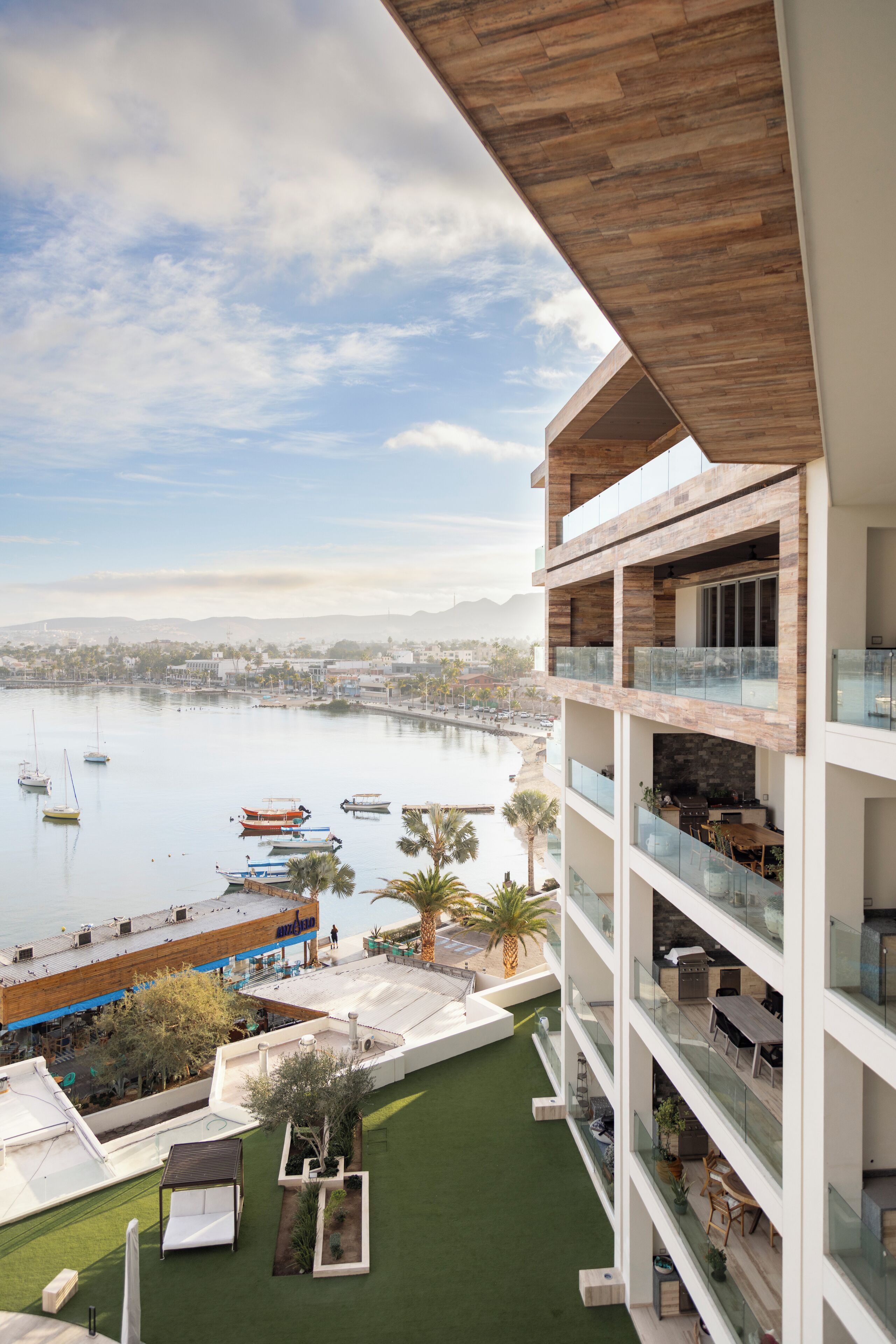 Vista a la playa o el mar