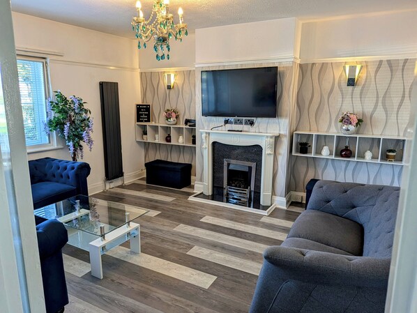 TV connectée, cheminée