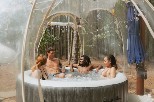 Mystic Woods, Ultimate Glamping 3 Tents, Sauna, 2 hot tub, & 3 firepits