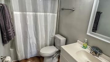 Asciugacapelli, asciugamani, sapone, shampoo