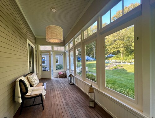 Luxurious 5-BR home in peaceful 3+-acre setting with heated, salt-water pool!