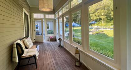 Luxurious 5-BR home in peaceful 3+-acre setting with heated, salt-water pool!