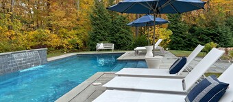 Luxurious 5-BR home in peaceful 3+-acre setting with heated, salt-water pool!