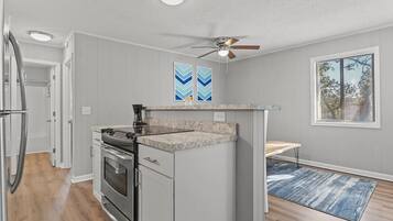 Microwave, oven, stovetop, dishwasher