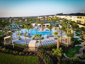 A heated pool - Dual Resort Villa w/ Pool, Game Room & Theater (Davenport)