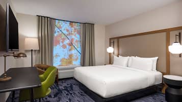 Seprai antialergi, meja kerja, dan ruang kerja ramah laptop