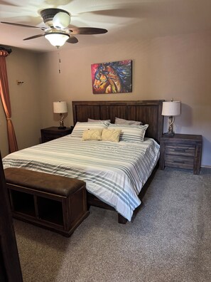 2 bedrooms, iron/ironing board, WiFi, bed sheets