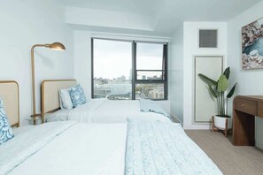 2 bedrooms, desk, iron/ironing board, travel cot