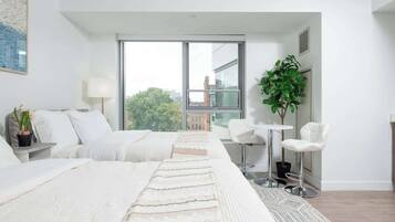 1 bedroom, iron/ironing board, travel crib, WiFi