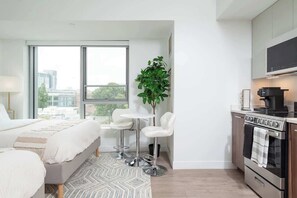 1 bedroom, iron/ironing board, travel crib, WiFi